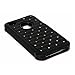 iSee Case iPhone 4S Case, iPhone 4 Case, (TM) Luxurious Hybrid Dual Layer Lattice Total Defense Bling Rhinestone Diamond Full Cover Case for Apple iPhone 4 iPhone 4S (4S-Star) (Black on Black)