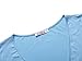KIRA Women's Deep V Neck Long Sleeve Unique Cross Wrap Slim Fit Crop Tops (Small, Light Blue.)