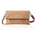 CrossBody Bag Clutch Shoulder Bag Purse Fold Over Lightweight Cork ECO For Women Girl Small