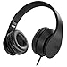 Sentey Headphone with Microphone for Travel Work Running Sport Kids Women Headphones Headset for Music Gaming Premium Mesh Cable Deluxe Carrying Case Included Ls-4224 PLUS New Driver Update Flow Black