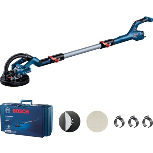 BOSCH Professional ponceuse plaquiste GTR 55-225 (550 W, Ø de plateau de ponçage 215 mm, avec 1 disque abrasif M480, 1 set de plateaux de ponçage soup
