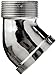 Merit Brass-C103A-08 Chrome Plated Brass Pipe Fitting, 45 Degree Street Elbow, 1/2