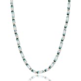 Frigotine Natural Stone Beaded Long Choker Necklaces for Women – Dainty Boho Handmade Healing Stone Turquoise Malachite Crystal Gemstone Gold Bead Statement Chain Beach Accessories Prom Jewelry Gifts