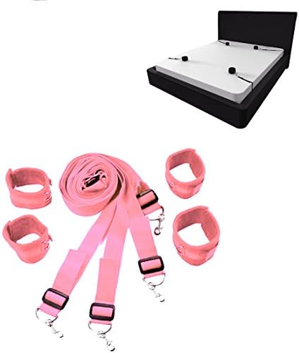 Quiote Superior Nylon Restraint Sports Strap Adjustable Soft Wrist And Ankle Cuffs (Pink)