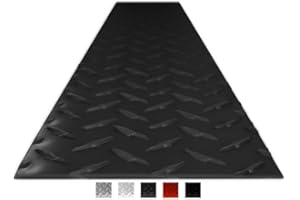 DLDIRECT DiamondLife Black Diamond Plate Sheet Metal, Heavy-Duty Genuine Commercial-Grade Anodized Diamond Plate Aluminum Sheet, USA Made Aluminum Tread Plate (Diesel Black, 6 in x 96 in)