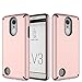 Gotd Protective Case Cover for LG Aristo LV3 V3 MS210 LG M210 LG MS210 (Rose Gold)