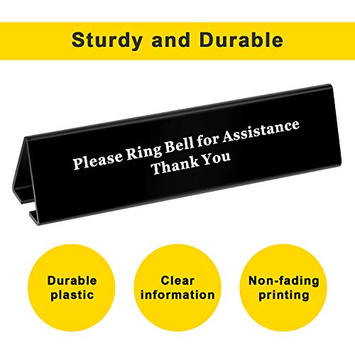 2 Pieces DoubleSide No Receptionist Sign Please Ring Bell Sign for