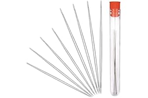 16 Pieces Bead Needle, Big Eye Beading Needles Stainless Steel Sewing Needles Seed Bead Needles 2 Size Threading Needle Colla
