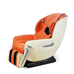 Massage chair YS-S002 Reclining Leather, Automatic Zero Gravity Relax chair Multifunctional Full Body 4D Massager/Simulation hand massage/with Bluetooth speaker,Orange