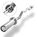 XMark Fitness 28mm Olympic EZ Curl Bar with Medium Knurling, Chrome Sleeves, Brass Bushings, 400 lb. Capacity, Excellent Quality XM-3675-CHROME