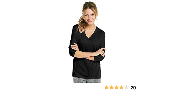 V-neck Long Sleeve Tee Pajama 