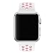 StarMoring Soft Silicone Sport Band Replacement Wrist Strap for iWatch Apple Watch Series 1 Series 2,38mm,M/L,White and Pink