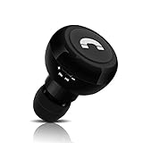 OWIKAR® Mini In-ear Invisible Bluetooth V4.0 Headset Wireless Stereo Bluetooth Earphone Headphones Earbuds Hands-free with Mic for iPhone Samsung HTC Smartphones iPad Tablets (Black)