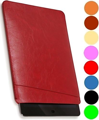 V.M iPad mini 3 / 2 / 1 Sleeve Leather Slip In Case 'High''Quality' 7.9in Tablet Sleeves iPadmini Covers 7.9-Inch Cases iPadcase Cover 7.9inch Slip-In 7.9 Inch Slipcase Red