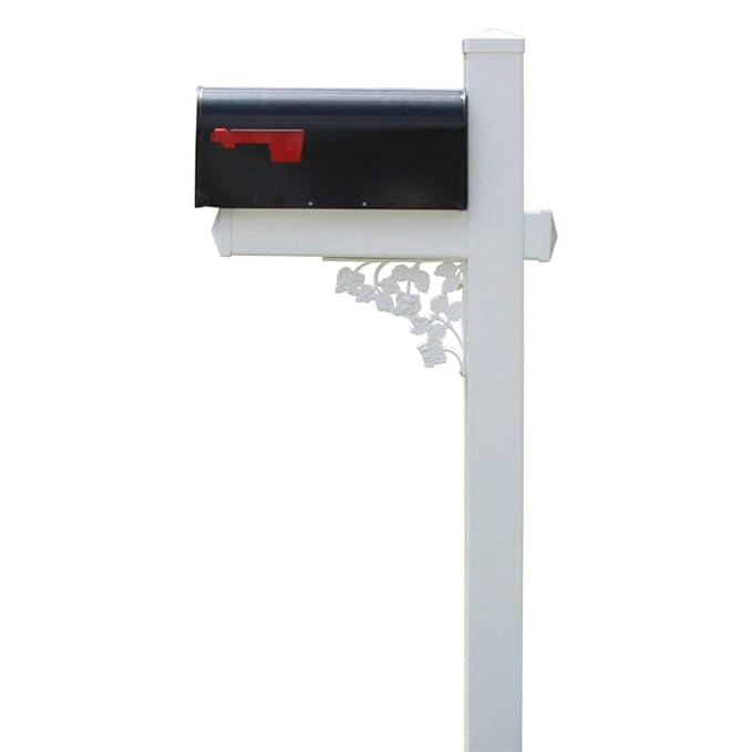 The Wilson Vinyl / PVC Mailbox Post White (Includes Mailbox) Amazon