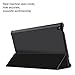 IVSO Case for All-New Fire HD 10 Tablet, Slim Smart Cover Case with Auto Wake/Sleep for All-New Amazon Fire HD 10 Tablet Case (7th Generation, 2017 Release) （2018 8th Generation）(Black)