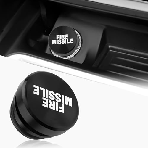 Photo 1 of Aluminum Cigarette Lighter Plug Cover,Dustproof Eject Button Cigarette Lighter Cap Car Decorations,Car Cigarette Lighter Plug Replacement Car Interior Accessories (Black F)