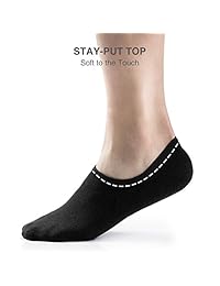 David Archy Calcetines de algodón para mocasines para hombre 6 unidades Calcetines corte bajo con talón antideslizante