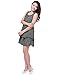 Allegra K Women Scoop Neck Sleeveless Dots Pleated Layered Dress, Black, Large