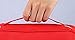 Jipemtra First Aid Bag Tote Empty Small First Aid Kit Bag Outdoor Travel Rescue Pouch First Responder Medicine Bag Pocket Container for Car Home Office Sport Outdoors (Red Handle)