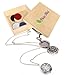 Set of 2 Aromatherapy Essential Oil Diffuser Necklace pendants Antique Silver and Bronze + 5 Pads