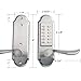 Hangcheng Right Handed Keyless Mechanical Door Lock Digital Combination Security Keypad Entry Lock Stainless Steel 304 for Wood Metal Plastic Door-NOT a Deadbolt & Need to Drill Additional 4 Holes