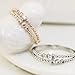 Gieschen Jewelers SOPHIA 14K Rose/White Gold-Plated CZ Crystal Band