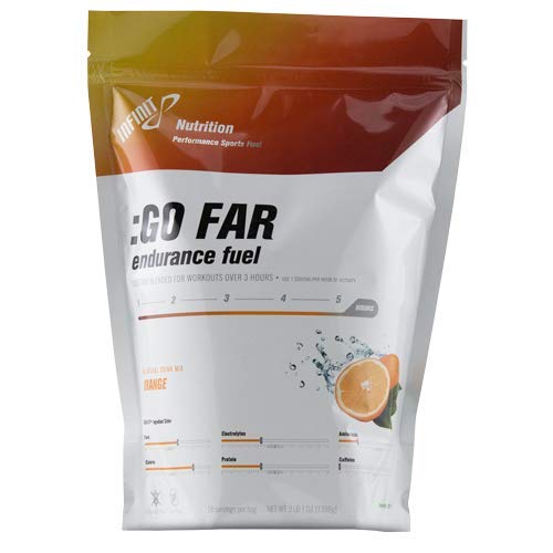 INFINIT Nutrition Go Far - Isotonic Endurance Sport Hydration Drink Mix - Natural Carbs, Electrolytes & Bcaa - Orange Flavor