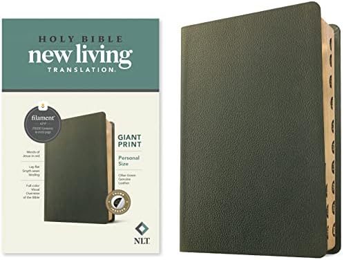 NLT Compact Giant Print Bible, Filament Enabled (LeatherLike, Navy