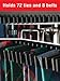 StorageMaid Motorized Tie Rack Organizer for Closet with LED Lights - Battery Operated - Holds 72 Ties and 8 Belts - Includes J Hooks for Wire Shelving - Bonus Tie Travel Pouch & Tie Clip