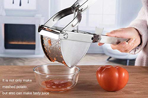 YOSTAR Potato Ricers, Stainless Steel Potato Ricer, Commercial Potato Masher Heavy Duty Large, Detachable and Dishwasher Safe, Good for Potato, Tomato and more