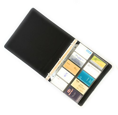 Business Card Sheet Protectors Refill Sheets For 3 Ring Binder 10 Pack Clear 20 Cards Per