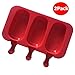 Always Your Chef Silicone 3-Cavity Pop Molds Oval Ice Cream Maker Jello Molds, Pack of 2
