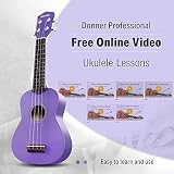 Donner Soprano Ukulele DMU-01 21in Matte Purple Bundle Kit with Lessons view 4