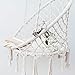 Showpin Hammock Chair Macrame Swing 330 Pound Capacity Handmade Hanging Swing Chair Prefect for Indoor/Outdoor Home Patio Deck Yard Garden Reading Leisure Cream