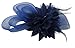 Zking Women Fascinator Hair Pillbox Rose Veil Cocktail Party Wedding Hat (A-royal blue)