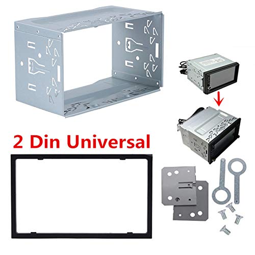 HsgbvictS Car DVD Player Frame Other Vehicle Parts Storage Rack 2Din Universal Car Stereo Radio DVD Player Mounting Frame Install Bezel Panel
