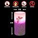 PRIMROSE Flameless LED Candle with Timer Battery Operated Real Wax Pillar Candles Embossed Purple Butterfly Pattern