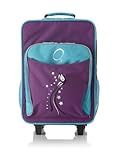 Obersee Kids Rolling Luggage with Integrated Snack Cooler, Butterfly