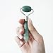 Natural Anti-Aging Jade Therapy Treatment Face Roller Wrinkle Remover Neck Slimming Reduce Puffiness Healing Fine Lines Facial Massager (Mini Roller)