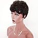MELANNA Short Human Hair Wigs Pixie Cut Wigs Short Curly Wigs for Black Women (SCBK)