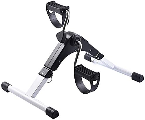 HJUN Foldable Pedal Exerciser Portable Pedal Exerciser Adjustable Resistance - Mini Exercise Bike Pedal Exerciser for Leg and Arm Rehab Work-Out
