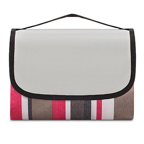 chuanyuekeji Outdoor & Picnic Blanket Extra Large but Portable Sand Proof and Waterproof Foldable Beach Mat for Camping Hiking Festivals 80" 60“ Red