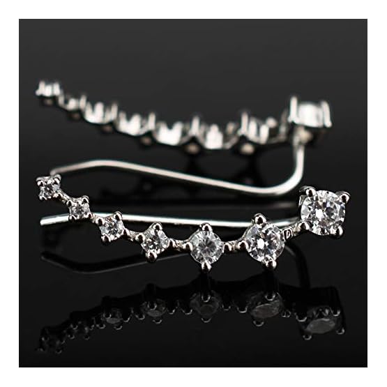 Elensan-7-Crystals-Ear-Cuffs-Hoop-Climber-S925-Sterling-Silver-Earrings-Hypoallergenic-Earring Elensan-7-Crystals-Ear-Cuffs-Hoop-Climber-S925-Sterling-Silver-Earrings-Hypoallergenic-Earring