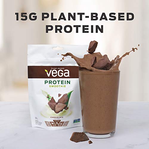 image for Vega Protein Smoothie, Berry, 12 Servings, 9.2 oz Pouch, Plant Based V
