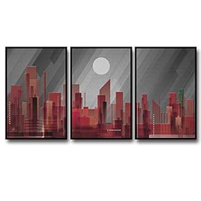 Framed for Living Room Bedroom Nordic Style for x3 Panels