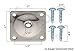 Pandora Hardware Furniture Leg Attachment Plates 5/16 -in, Heavy Duty Top Plate for Sofa, Table, Ottoman and Couch. Mounting Screws Included, 12 Gauge Galvanized Steel Set of 4