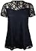 Forever Womens Plus Size Cap Sleeves Floral Lace Dress Top