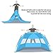 OutdoorMaster Pop Up 3-4 Person Beach Tent X-Large - Easy Setup, Portable Beach Shade Canopy Folding Sun Shelter with UPF 50+ UV Protection Removable Skylight Family Size