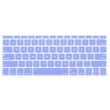 MOSISO Silicone Keyboard Cover Protective Skin Compatible with MacBook Pro 13 inch 2017 & 2016 Release A1708 Without Touch Bar, MacBook 12 inch A1534, Serenity Blue